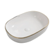 Раковина накладная Mixxus Premium ELLIPSE-0105 EDGE GOLD 600х400х150mm (MP6564) MP6564 фото 3