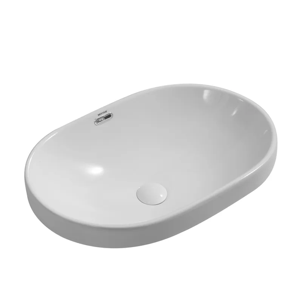 Раковина врізна на стільницю Mixxus Premium ELLIPSE-1601 600х400х190mm з переливом (MP6569) MP6569 фото