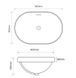 Раковина врізна на стільницю Mixxus Premium ELLIPSE-1601 600х400х190mm з переливом (MP6569) MP6569 фото 7