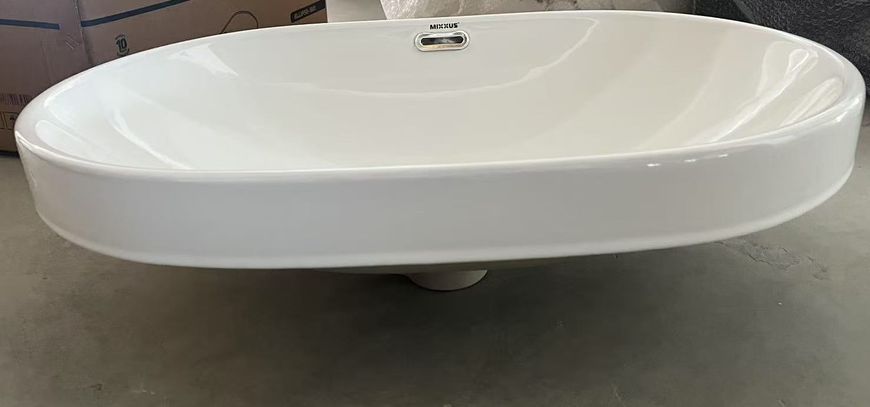 Раковина врізна на стільницю Mixxus Premium ELLIPSE-1601 600х400х190mm з переливом (MP6569) MP6569 фото