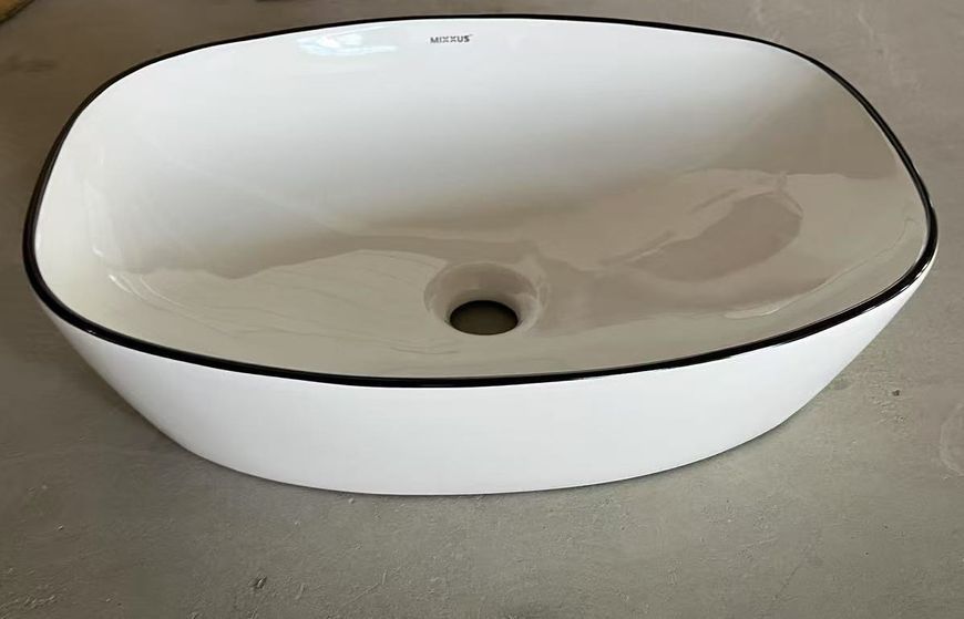 Раковина накладная Mixxus Premium DIVERSE-0109 EDGE BLACK 500х380х140mm (MP6549) MP6549 фото