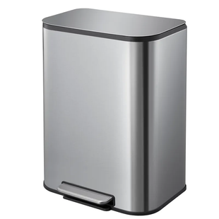 Відро для сміття з плавним закриттям прямокутне Mixxus Cubic-TC0105 SS Color 5л колір наржавійка MI7088 фото