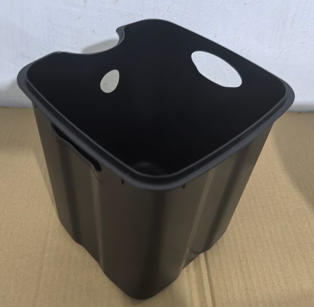 Відро для сміття з плавним закриттям квадратне ZERIX KUBIX-TC0106 WHITE 6 л (колір білий) (ZX6109) ZX6109 фото