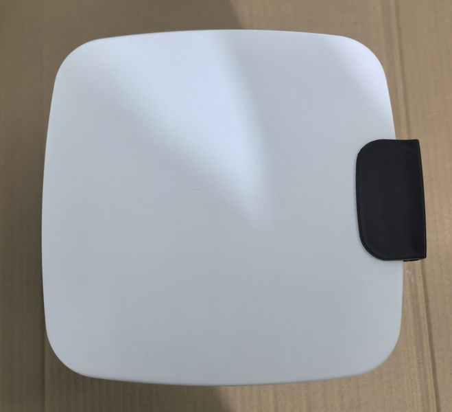 Відро для сміття з плавним закриттям квадратне ZERIX KUBIX-TC0106 WHITE 6 л (колір білий) (ZX6109) ZX6109 фото