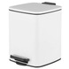 Відро для сміття з плавним закриттям квадратне ZERIX KUBIX-TC0106 WHITE 6 л (колір білий) (ZX6109) ZX6109 фото 1
