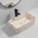Раковина накладна Mixxus Premium QUADRO-0208 MARBLE 480х315х140mm з переливом (MP6518) MP6518 фото 1