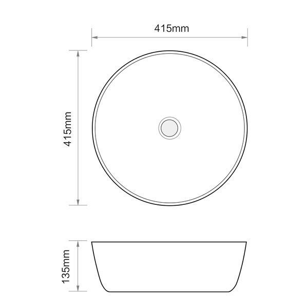 Раковина накладна Mixxus Premium ELLIPSE-0101 415х415х135mm (MP6531) MP6531 фото