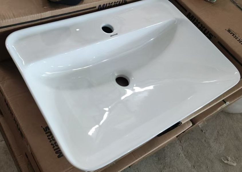 Раковина накладна Mixxus Premium BEVEL-0203 600х405х120mm з отвором під змішувач (MP6513) MP6513 фото