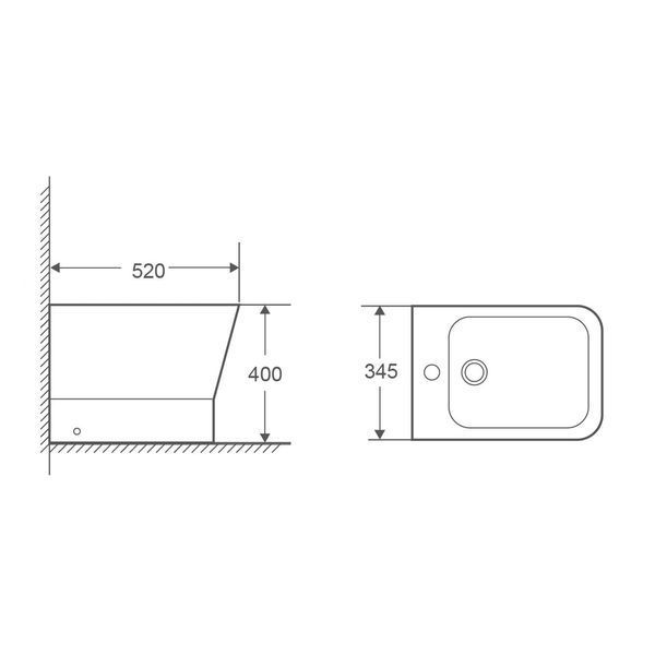 Біде підлогове Mixxus Premium STYLE-0601 520х345х395mm (MP6603) MP6603 фото