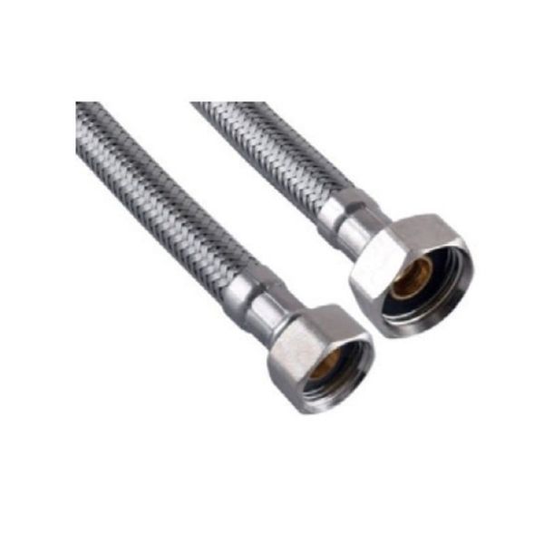 Гибкий подвод Zerix ZHN-02-FF1/2"-080 (нейлоновая оплетка, гайки нерж) (ZX5141) ZX5141 фото