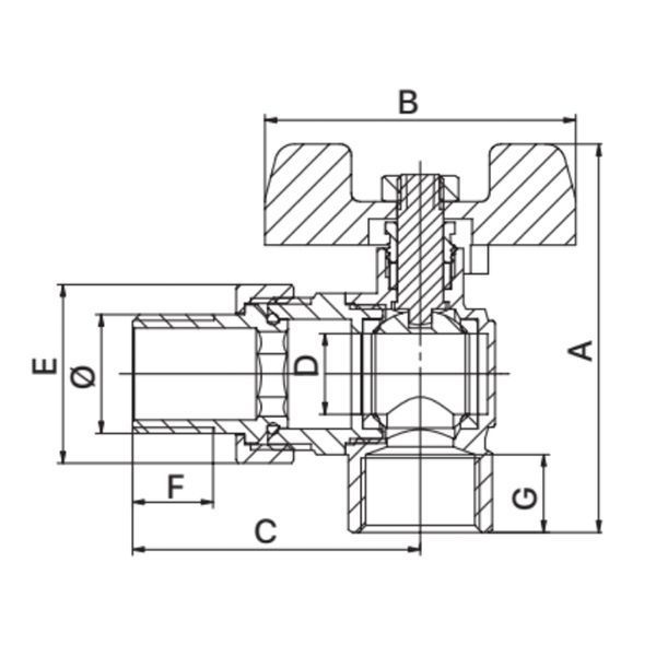 Кран с американкой угловой 1/2" Europroduct EP.411 (EP2959) EP2959 фото
