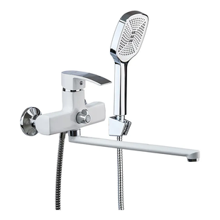 Змішувач для ванної кімнати Mixxus Magnum 006 (Euro) White-Chrome (MI6202) MI6202 фото