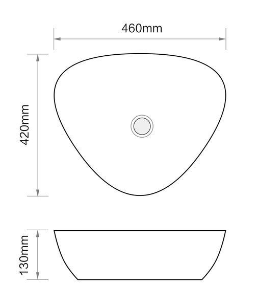 Раковина накладна Mixxus Premium WAVE-0104 MARBLE 460х420х130mm (MP6534) MP6534 фото