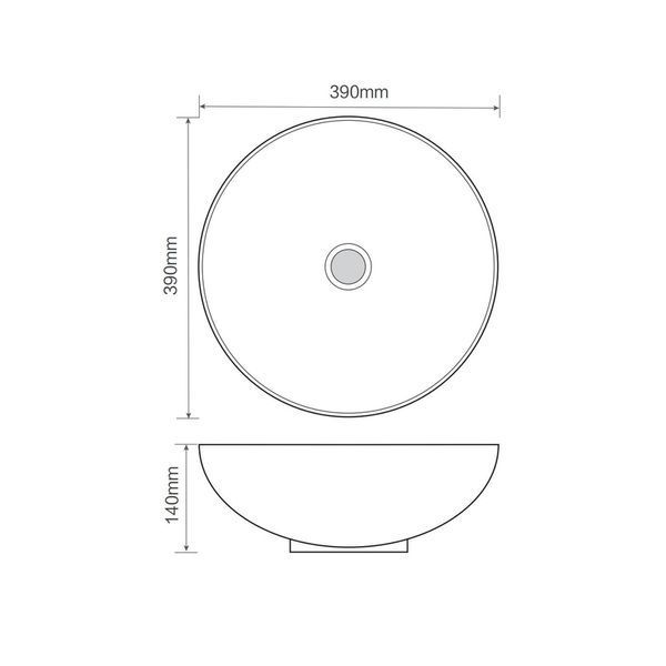 Раковина накладна Mixxus Premium ELLIPSE-0106 MARBLE 390х390х140mm (MP6533) MP6533 фото
