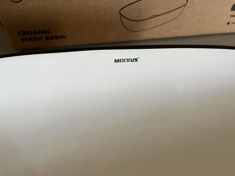 Раковина накладная Mixxus Premium DIVERSE-0111 EDGE BLACK 600х380х140mm (MP6562) MP6562 фото