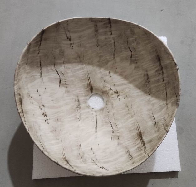 Раковина накладная Mixxus Premium WAVE-0103 MARBLE 380х380х170mm (MP6532) MP6532 фото