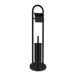 Ерш напольный с бумагодержателем Zerix KIT ME04 Black (ZX4644) ZX4644 фото