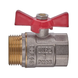 Кран кульовий ГШМ, ручка "метелик" червона Waterpro WP607-25FMW - 1" FMW (WP2917) WP2917 фото 1