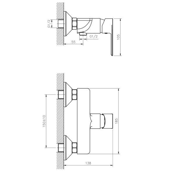 Смеситель для душа Haiba Alex 003 (HB0881) HB0881 фото