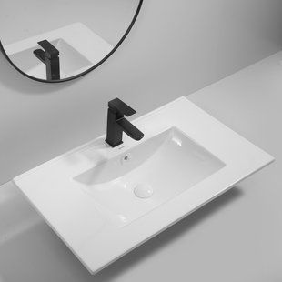 Раковина меблева Mixxus Premium CUBIC-1503 810х460х170mm з отвором під змішувач та переливом ( MP6497 фото