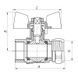 Кран шаровый Waterpro Wing 20x3/4F (MA0119) MA0119 фото 2