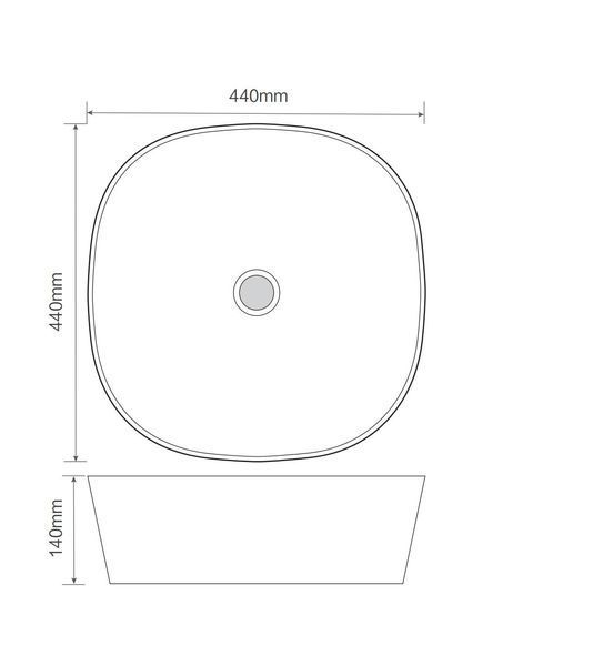 Раковина накладна Mixxus Premium DIVERSE-0106 BLACK 440х440х140mm (MP6538) MP6538 фото