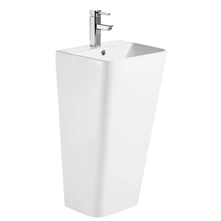 Раковина моноблок Mixxus STYLE-1101 з отвором під змішувач та переливом 440х380х830mm (MI6696) MI6696 фото