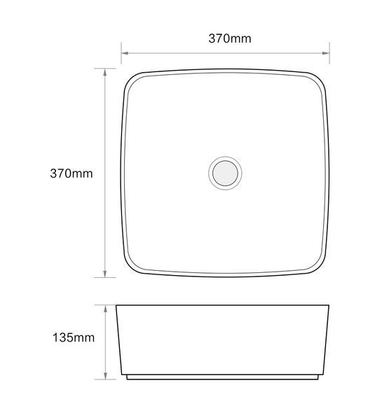 Раковина накладна Mixxus Premium DIVERSE-0104 MARBLE 370х370х135mm (MP6537) MP6537 фото
