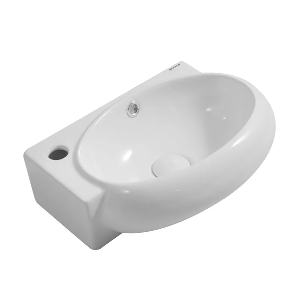 Раковина підвісна Mixxus Premium DIVERSE-1201-R 400х215х140mm з отвором під змішувач та перелив MP6506 фото
