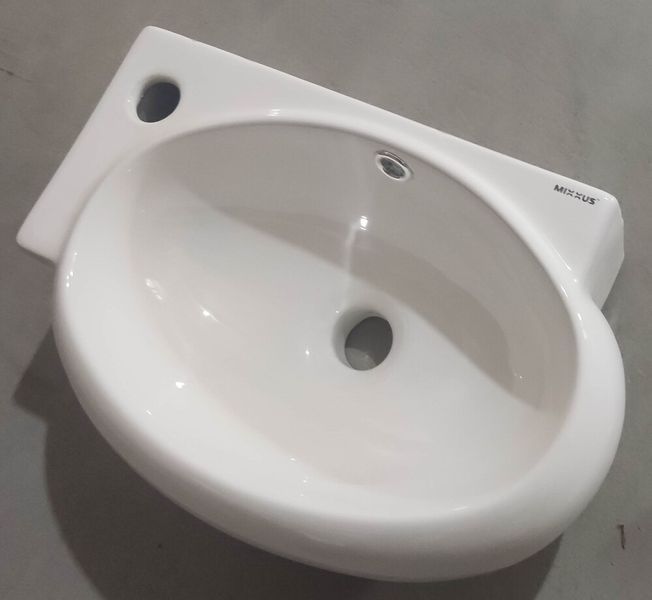 Раковина підвісна Mixxus Premium DIVERSE-1201-R 400х215х140mm з отвором під змішувач та перелив MP6506 фото